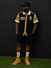 Load image into Gallery viewer, Unisex Black &amp; Gold Jersey
